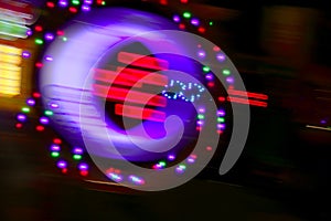 Gambling casino motion blur colorful lights