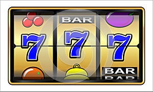 Gambling illustration 777. Slot machine
