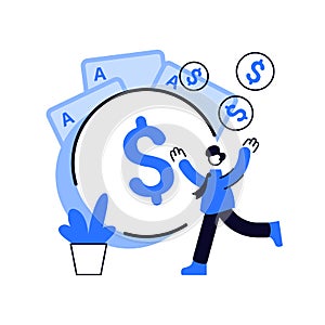 Gambling income abstract concept vector illustration. Taxation