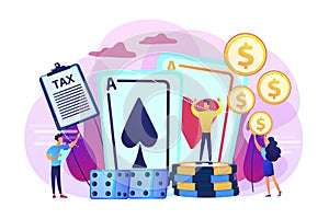 Gambling income concept vector illustration photo