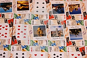 Playing card. Background