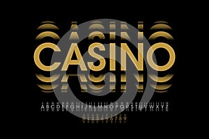 Gambling roulette style font