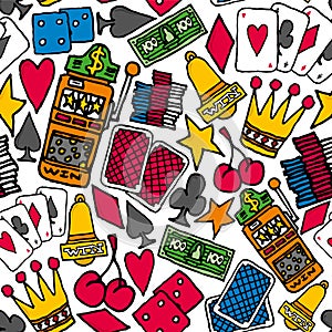 Gambling Seamless pattern / Casino background