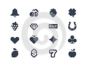 Gambling and slot machine icons