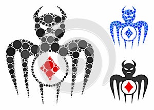 Gambling spectre devil Composition Icon of Circles