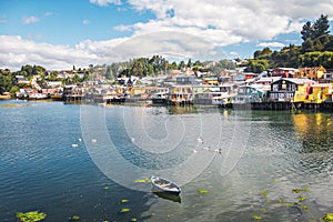 Gamboa Palafitos Stilt Houses - Castro, Chiloe Island, Chile photo