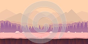 Game background 2d application. Vector design. Tileable horizontally