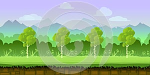 Game background 2d application. Vector design.