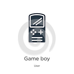 Game boy icon vector. Trendy flat game boy icon from user collection isolated on white background. Vector illustration can be used