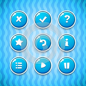 Game Buttons with Icons Set 2