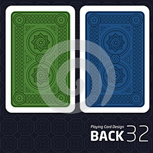 Card Back Abstract Pattern Background Underside