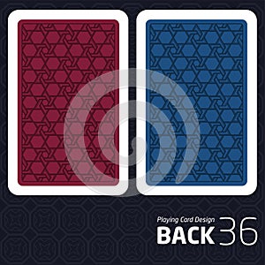 Card Back Abstract Pattern Background Underside photo