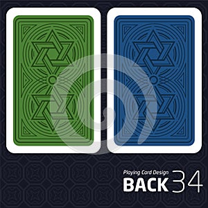 Card Back Abstract Pattern Background Underside