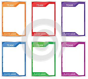 Game cards picture frame template techno