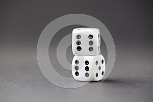 Game of Chance, gambling concept. Dice of luck