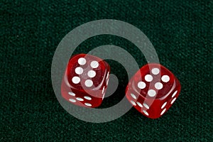 Game of Chance, gambling concept. Dice of luck