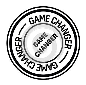 Game changer stamp on white