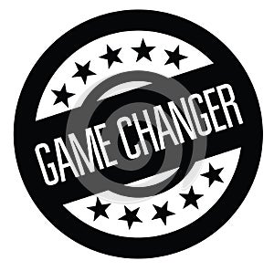 Game changer stamp on white