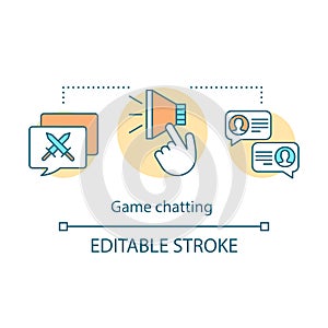 Game chatting concept icon photo