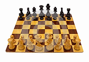 Game of chess isolated on white