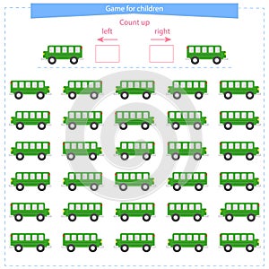 A game for children. Orientation in space. Learning to distinguish right, left