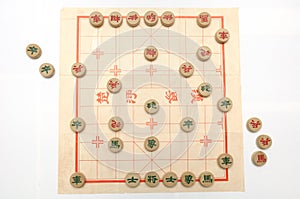 A game of chinese chess in progress