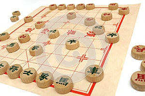 A game of chinese chess in progress