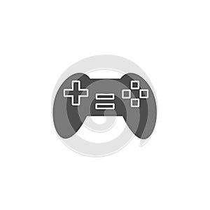 game console controller black solid style icon vector illustration