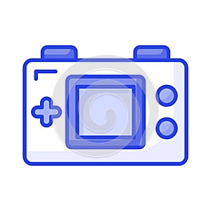 Game console or game controller, computer gaming, gamepad vector, icon of joystick gamepad