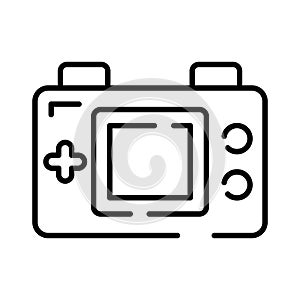 Game console or game controller, computer gaming, gamepad vector, icon of joystick gamepad