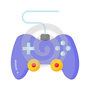 Game console or game controller, computer gaming, gamepad vector, icon of joystick gamepad