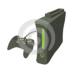 Game console icon, cartoon style