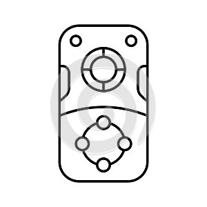 Game console   Line Style vector icon which can easily modify or edit