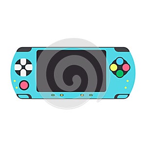 Game console video gaming vector icon controller. Technology joystick computer flat illustration