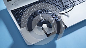 Game controller on computer keyboard