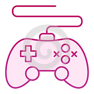 Game controller flat icon. Joystick vector illustration isolated on white. Console gradient style design, designed for