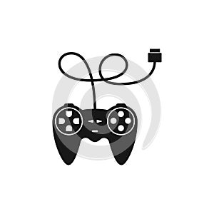 game controller icon in flat style