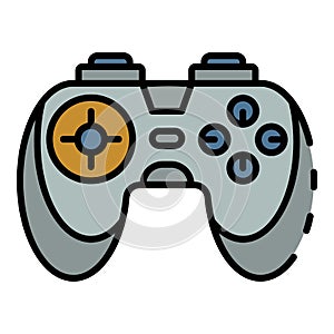 Game controller icon color outline vector