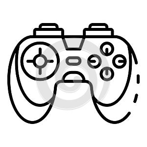 Game controller icon, outline style
