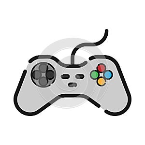 Game controller icon, vector
