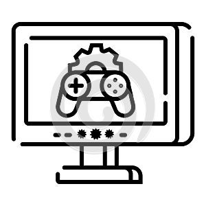 Game controller icon . Vector illustration