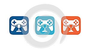 Game Controller Icons Modern Gaming Accessories Set, vector design Generative AI