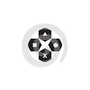 Game controller logo design template