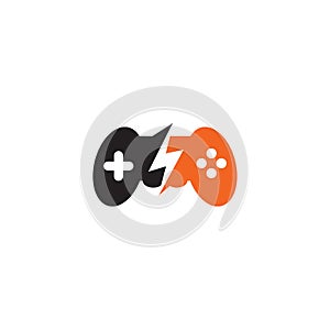 Game controller logo design template