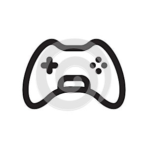 Game controller Outline gamepad icon. Minimal Gaming Symbol Vector illustration