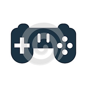 Game, controller, PlayStation icon. Simple editable vector design isolated on a white background
