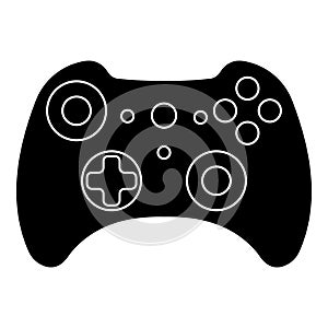 Game controller silhouette outlines gamepad x box, vector joystick gamepad games photo