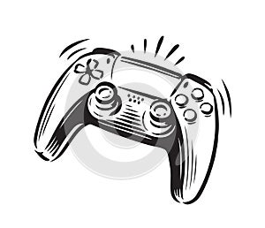 Game controller symbol. Joystick vector illustration