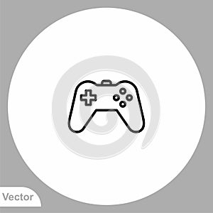 Game controller vector icon sign symbol