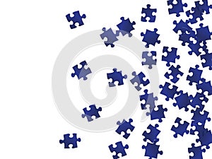 Game crux jigsaw puzzle dark blue pieces vector